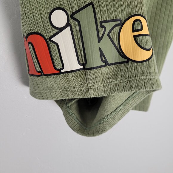 Nike Shorts Knit Cotton Slim Fit Ribbed DJ5359-386 Oil Green Size XS - Picture 6 of 11